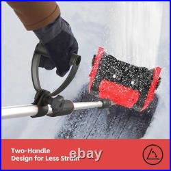 21V Cordless Snow Shovel 12 Foldable Battery Snow Blower + 2Battery&Charger