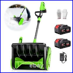 21V Cordless Snow Shovel, 16-Inch Cordless Snow Blower with 2x 3000mah -Kit