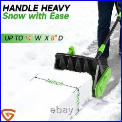 21V Cordless Snow Shovel, 16-Inch Cordless Snow Blower with 2x 3000mah -Kit