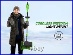 21V Cordless Snow Shovel, 16-Inch Cordless Snow Blower with 2x 3000mah -Kit