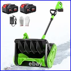 21V Cordless Snow Shovel, 16-Inch Cordless Snow Blower with 2x 3000mah -Kit