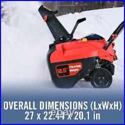 21 Inch Single Stage Gas Powered Snow Blower Electric Start 5 Year Warranty