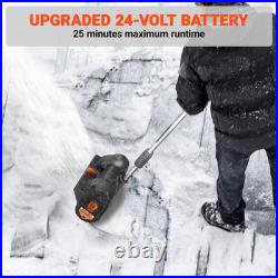 24V 12 In. Single-Stage Cordless Electric Snow Shovel with 4.0 Ah Battery and Ch 24V 12 In. Single-Stage Cordless Electric Snow Shovel with 4.0 Ah Battery and Ch