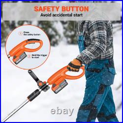 24V 12 In. Single-Stage Cordless Electric Snow Shovel with 4.0 Ah Battery and Ch 24V 12 In. Single-Stage Cordless Electric Snow Shovel with 4.0 Ah Battery and Ch