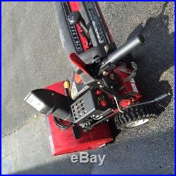 24 Gas with electric start snow thrower
