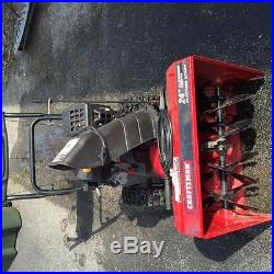 24 Gas with electric start snow thrower