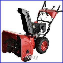 28 inch Snow Blower Snow Thrower Two Stage Electric Start 252cc Gas Snow Engine