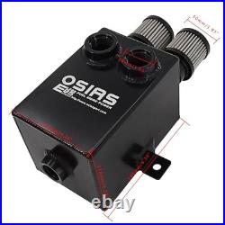2L 2X 12AN Oil Breather Catch Can Tank 2 Port Dual Breather Filter Kit 2L 2X 12AN Oil Breather Catch Can Tank 2 Port Dual Breather Filter Kit