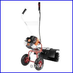 2-Stroke Walk-Behind Power Snow Sweeper 37.4 Gasoline Broom Snow Machine USA