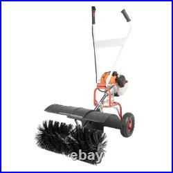 2-Stroke Walk-Behind Power Snow Sweeper 37.4 Gasoline Broom Snow Machine USA