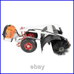 2-Stroke Walk-Behind Power Snow Sweeper 37.4 Gasoline Broom Snow Machine USA