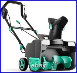 2x20V Brushless Cordless Snow Blower, 180° Rotating Chute, Dual LED Lights