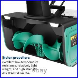 2x20V Brushless Cordless Snow Blower, 180° Rotating Chute, Dual LED Lights