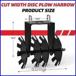32 Heavy Duty Disc Harrow, ATV/UTV Towed Disc Plow Harrow with General 2 Hit