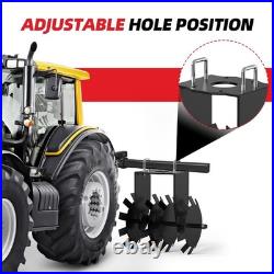 32 Heavy Duty Disc Harrow, ATV/UTV Towed Disc Plow Harrow with General 2 Hit