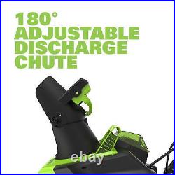 40V 20-in Cordless Brushless Snow Blower with 4.0 Ah Battery and Charger