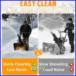 40V (2X20V) 20 Cordless Snow Blower with Brushless Motor & 2 Batteries Outdoors