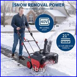 40V (2X20V) 21 Cordless Snow Blower with Brushless Motor & 2 Batteries Blower 40V (2X20V) 21 Cordless Snow Blower with Brushless Motor & 2 Batteries Blower
