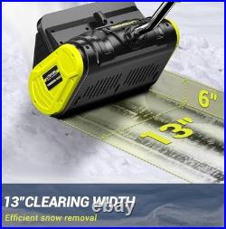 40V Brushless Cordless Snow Shovel, 13-Inch Electric Snow Blower with 2X 4.0Ah B