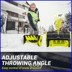 40V Brushless Cordless Snow Shovel, 13-Inch Electric Snow Blower with 2X 4.0Ah B