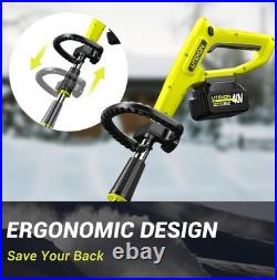 40V Brushless Cordless Snow Shovel, 13-Inch Electric Snow Blower with 2X 4.0Ah B