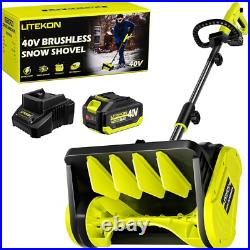 40V Brushless Cordless Snow Shovel, 13-Inch Electric Snow Blower with 4.0Ah Batt