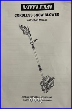 40V Cordless Snow Shovel, 13 Inch 4.0Ah Electric Snow Shovel with Directional Pl