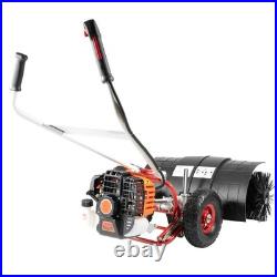 52CC Gas Power Nylon Brush Broom Sweeper Walk Behind Snow Sweeper Snow Clean