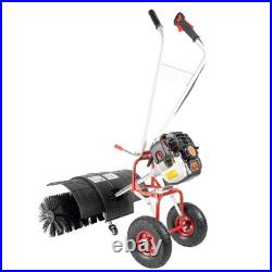 52CC Gas Power Nylon Brush Broom Sweeper Walk Behind Snow Sweeper Snow Clean