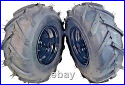 6 Tiller Snow Blower Thrower TIRE RIM WHEEL 3/4ID shaft TWO 13x5.00-6 assembly
