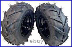 6 Tiller Snow Blower Thrower TIRE RIM WHEEL 3/4ID shaft TWO 13x5.00-6 assembly