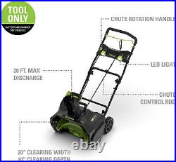80V (75+ Compatible Tools) 20 Brushless Cordless Snow Blower, Tool Only 80V (75+ Compatible Tools) 20 Brushless Cordless Snow Blower, Tool Only