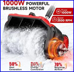 9000Mah Cordless Snow Shovel, 17 Brushless Electric Snow Blower Battery Powered
