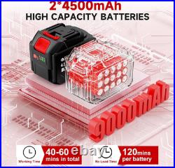 9000Mah Cordless Snow Shovel, 17 Brushless Electric Snow Blower Battery Powered