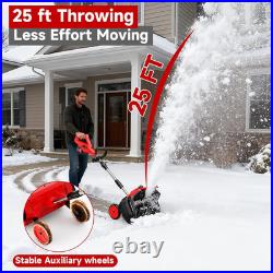 9000Mah Cordless Snow Shovel, 17 Brushless Electric Snow Blower Battery Powered