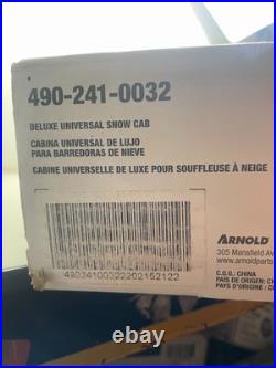 Arnold Deluxe Universal Snow Cab 490-241-0032 Fits Most 2 Stage Snow Blowers