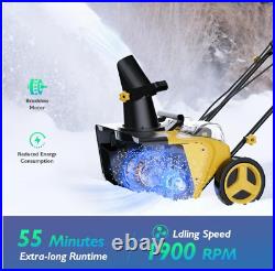 Brefac Snow Blower 40 V 20''Single Stage Cordless Snowblower, with 24.0 Ah Batte