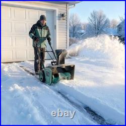 Brushless 20 Cordless Snow Blower, 23ft Throw &180° Rotating Chute With LED Light
