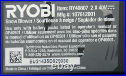 Controller ESC Assy Ryobi RY40807 40V HP Brushless 24 2-Stage Snow Blower