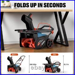 Corded Snow Blower, 18 Inch Snow Thrower, Electric Snow Blower with 8Clearing
