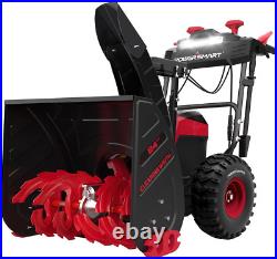 Cordless Electric Snow Blower, 24 Inch 80V Battery Powered Snow Thrower with LED Cordless Electric Snow Blower, 24 Inch 80V Battery Powered Snow Thrower with LED