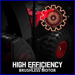 Cordless Electric Snow Blower, 24 Inch 80V Battery Powered Snow Thrower with LED Cordless Electric Snow Blower, 24 Inch 80V Battery Powered Snow Thrower with LED