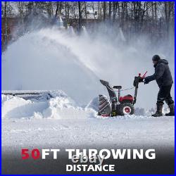 Cordless Electric Snow Blower, 24 Inch 80V Battery Powered Snow Thrower with LED Cordless Electric Snow Blower, 24 Inch 80V Battery Powered Snow Thrower with LED