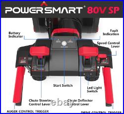 Cordless Electric Snow Blower, 24 Inch 80V Battery Powered Snow Thrower with LED Cordless Electric Snow Blower, 24 Inch 80V Battery Powered Snow Thrower with LED