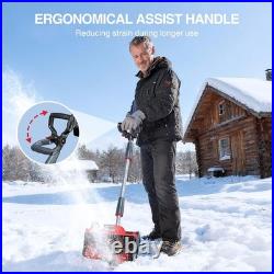 Cordless Snow Blower, Electric Snow Shovel with Total 2 X 5.0 Ah Batteries and C