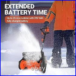 Cordless Snow Shovel, 20V 12-Inch 4-Ah Cordless Snow Blower, Battery Snow