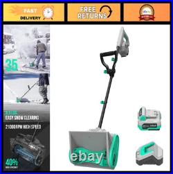 Cordless Snow Shovel 20V 12-Inch Battery Powered Snow Thrower with Handle & Charge Cordless Snow Shovel 20V 12-Inch Battery Powered Snow Thrower with Handle & Charge