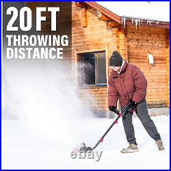 Cordless Snow Shovel, 20V 13-Inch Battery Powered with Thrower Directional Plate