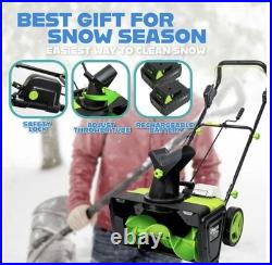 Cordless Snow Shovel, 20V Battery Powered Snow Blower Lightweight Electric