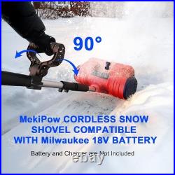 Cordless Snow Shovel Compatible for Milwaukee 18V Battery with Brushless Motor